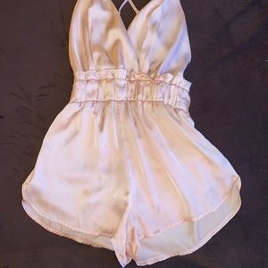 Light Pink Silk Romper